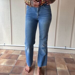 Vintage 1970 Women's Brittania Jeans mended